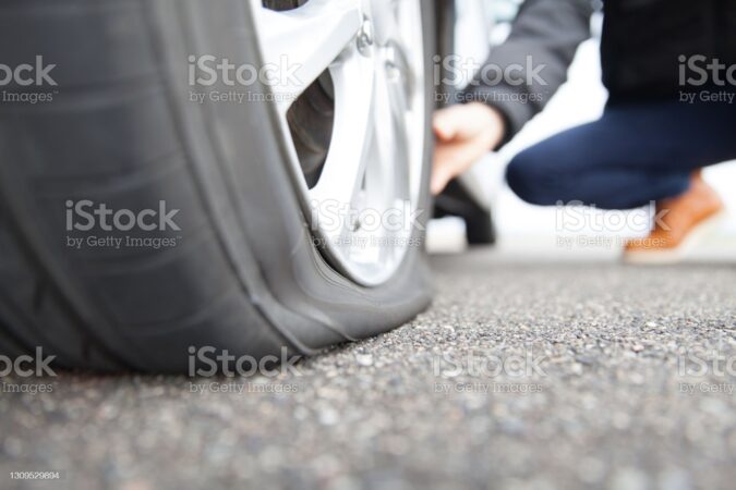 plugging a flat tire